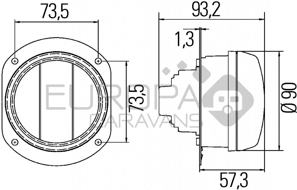Hella Knipperlicht/Positielicht LED Rond Helder