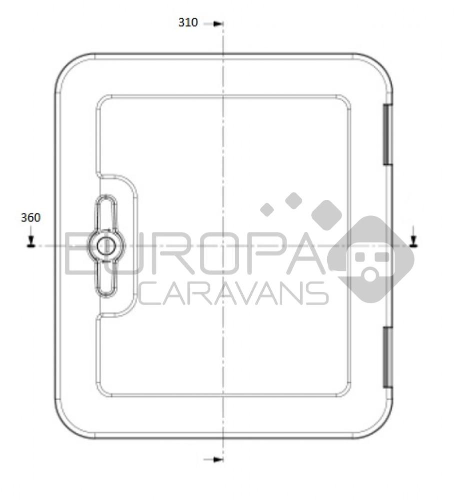 Dometic Serviceluik SK5 36x31cm Wit