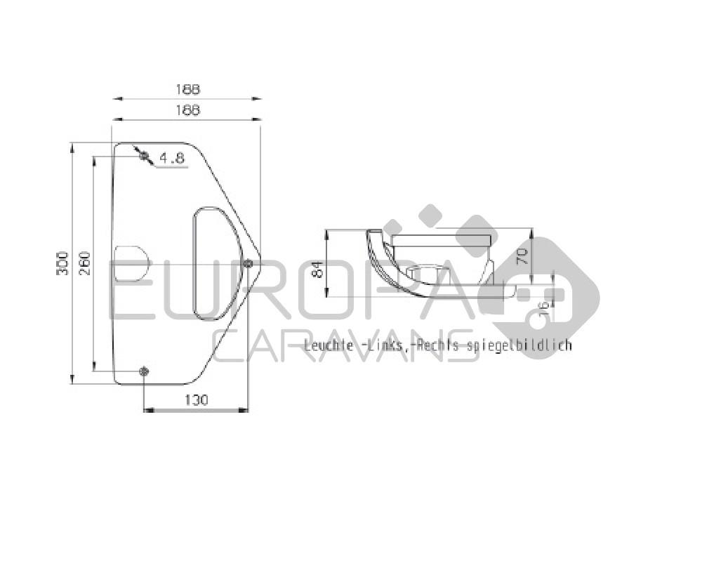 Jokon Achterlicht 2000 Driehoek Links
