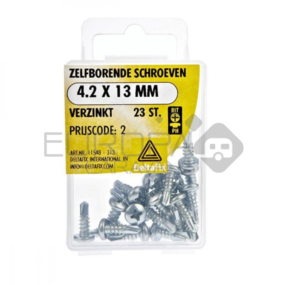 Deltafix Zelfborende Schroef Verzinkt 4.2x13mm Set 23st