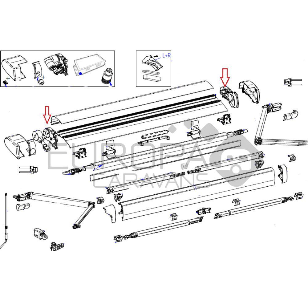Thule 6300 Binnenkap LH+RH Antraciet
