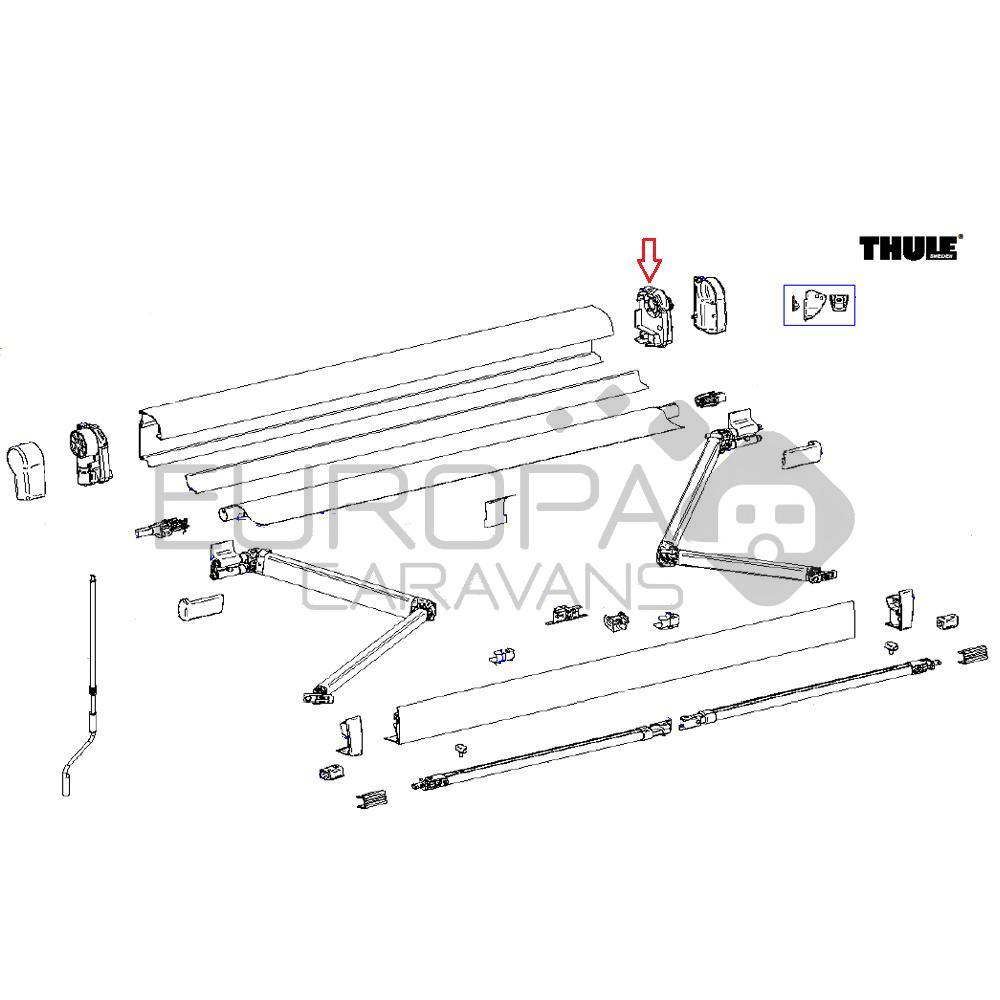 Thule 4900 Binnenkap rechts antra