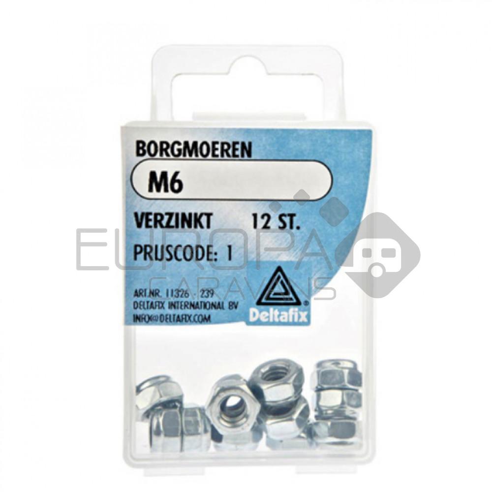Deltafix Borgmoer Zeskant Verzinkt M6 12st