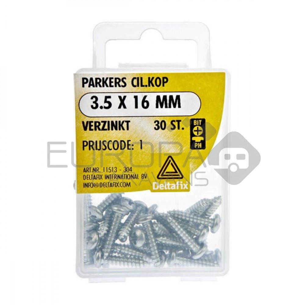 Deltafix Parker CK Verzinkt 3.5c16mm Set 30st