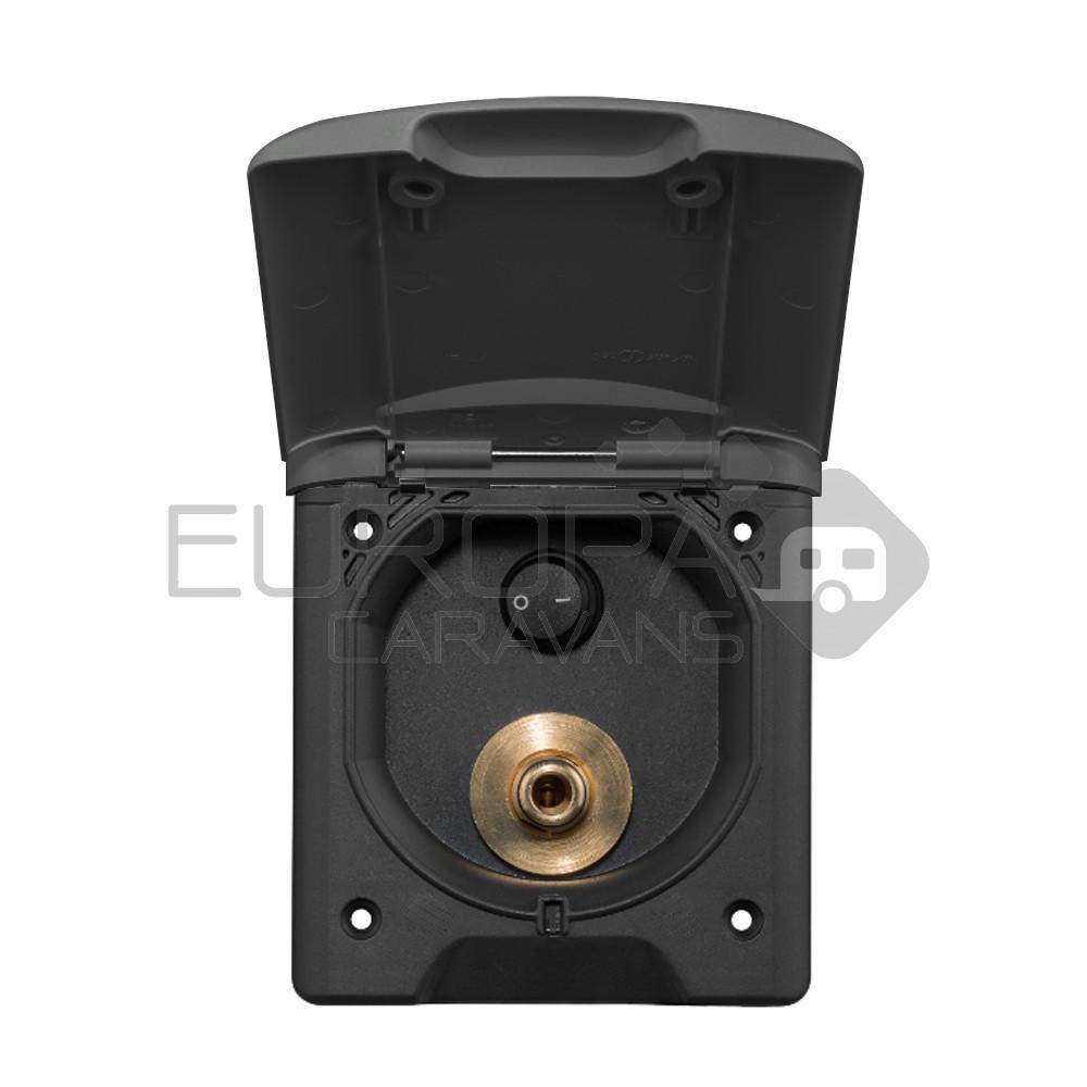 Buitendouche Aansluiting met Schakelaar Zwart