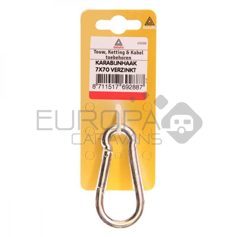 Deltafix Karabijnhaak Verzinkt 80mm 1st