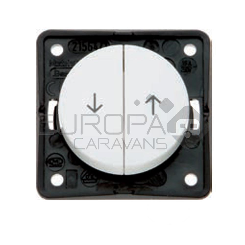 Berker Jalouzie Drukcontact Flow/Pure Inbouw Wit Hoogglans