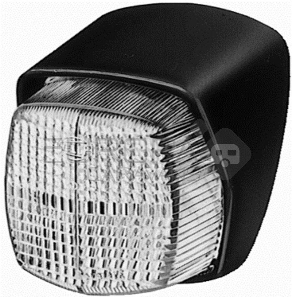 Hella Breedtelicht Vierkant/Taps Opbouw Wit Onderplaat Zwart