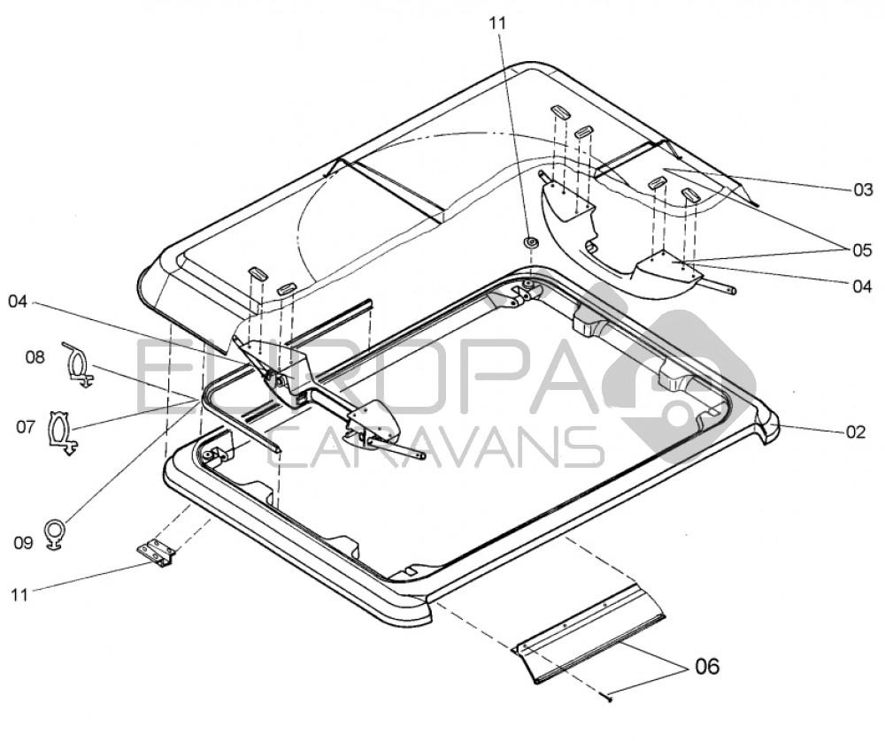 Dometic Heki 1/ 3 Afdichtrubber z/ontluchting