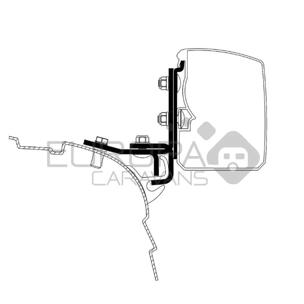 Thule VW T5/T6 Minivan Brandrup Rail Adapter 3200