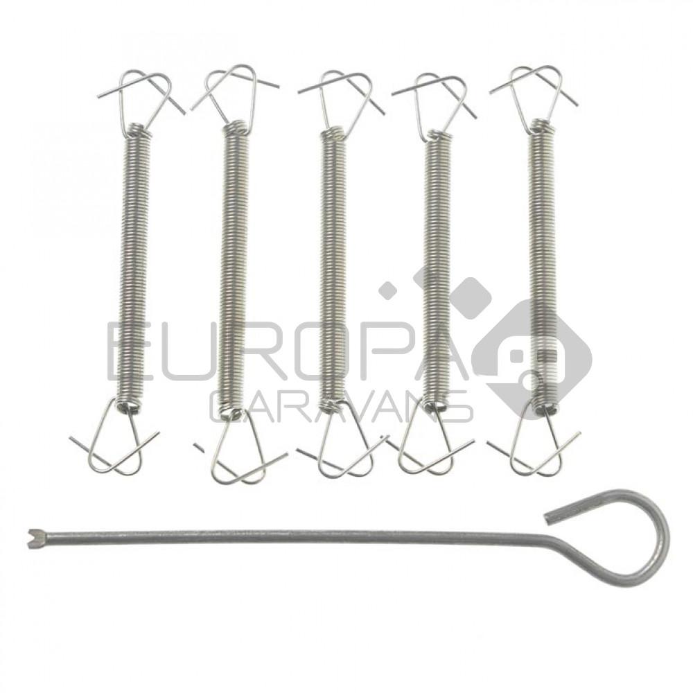 Campking frametrekveer 5 st  + montagepen 1 st