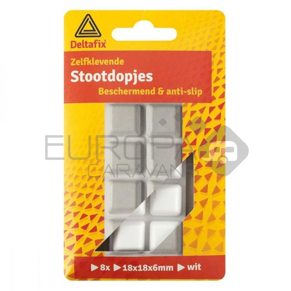Deltafix Stootdopjes 18x18mm Wit set 8st