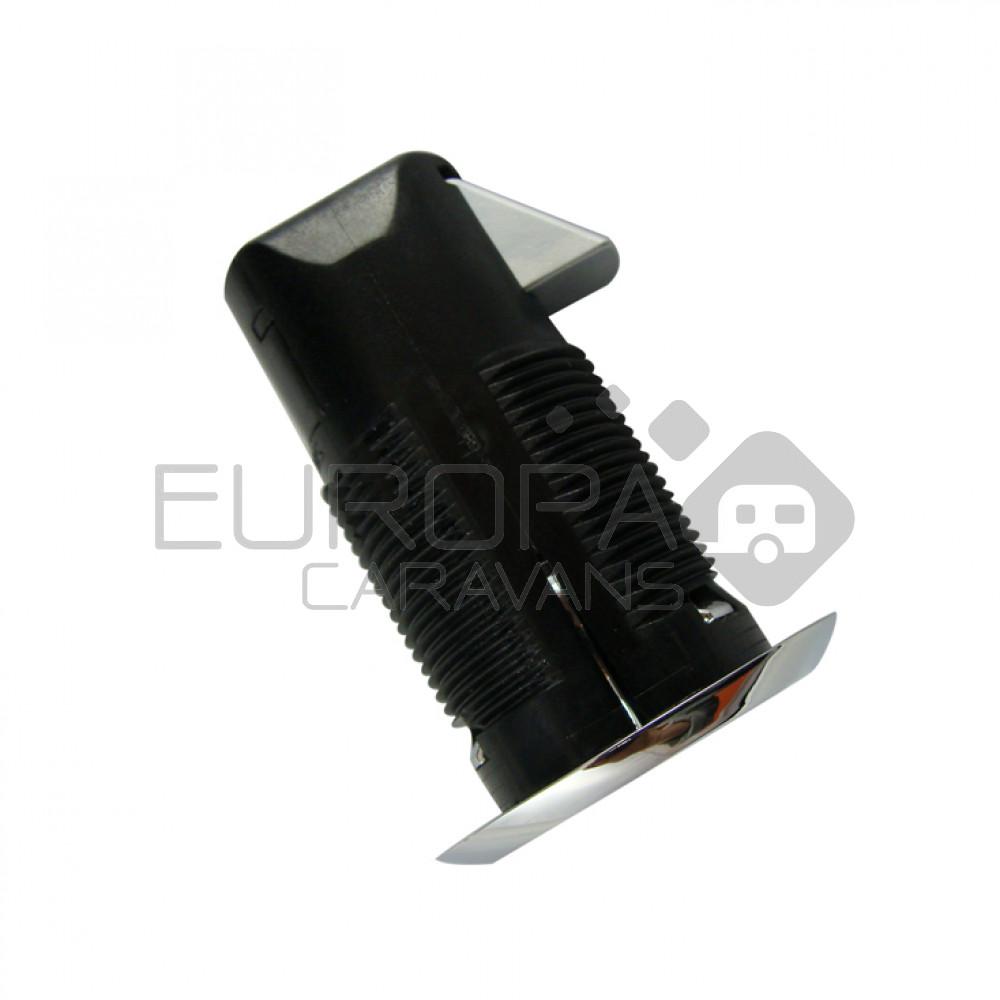 Ovale push lock chroom 33x38mm