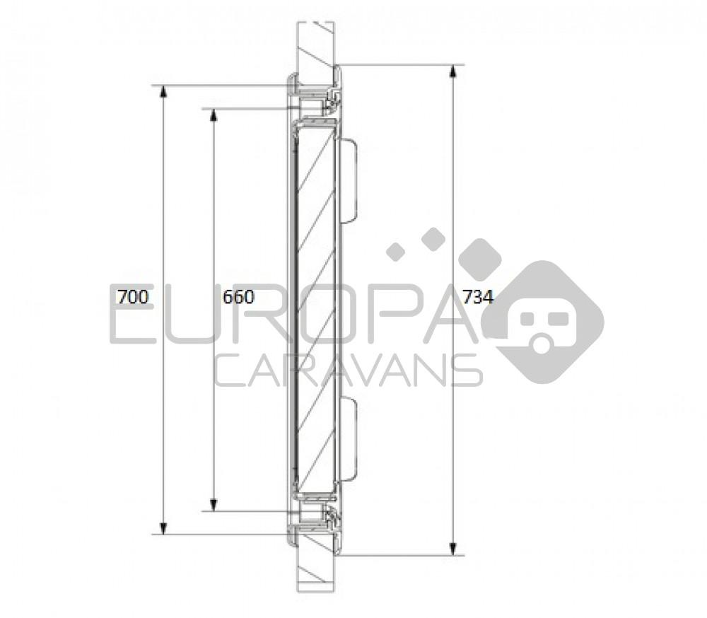 Dometic Serviceluik SK4 70x40.5cm Wit