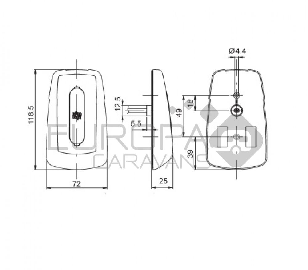 Jokon Achteruitrijlicht LED W2011-2 Rechthoekig Wit