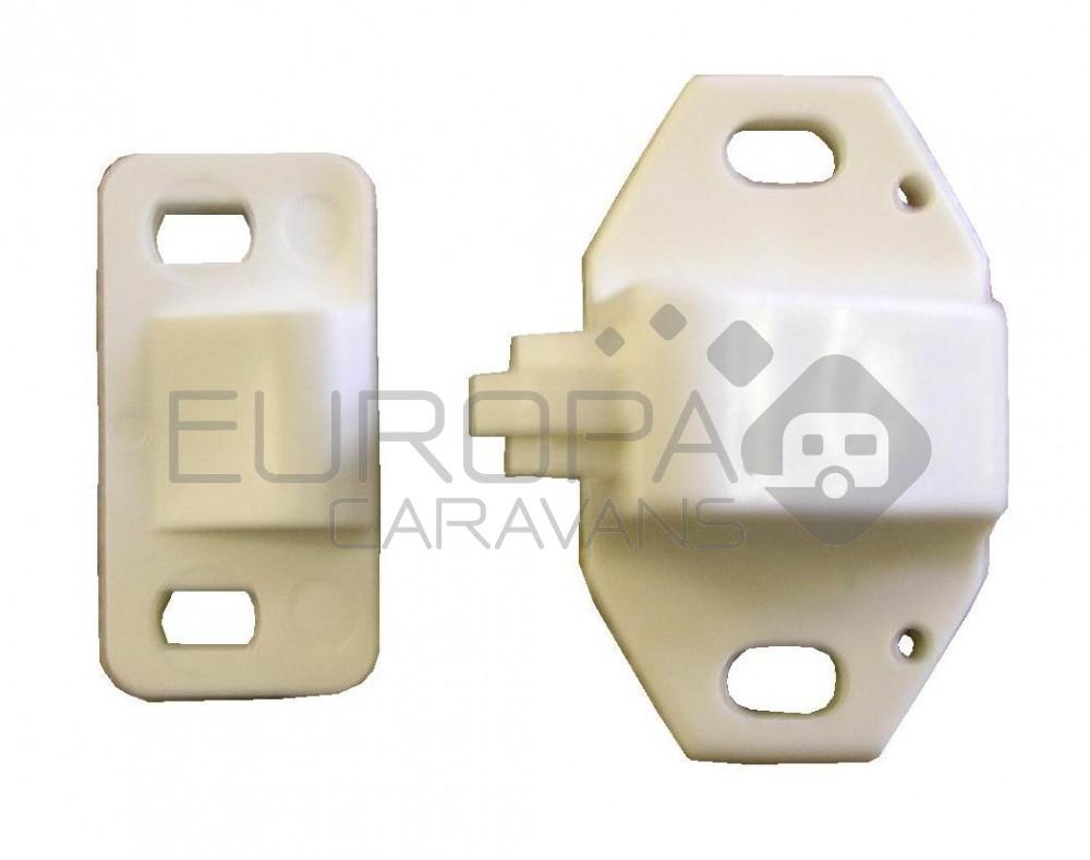 Rolsnapper kunststof Wit à 2 stuks