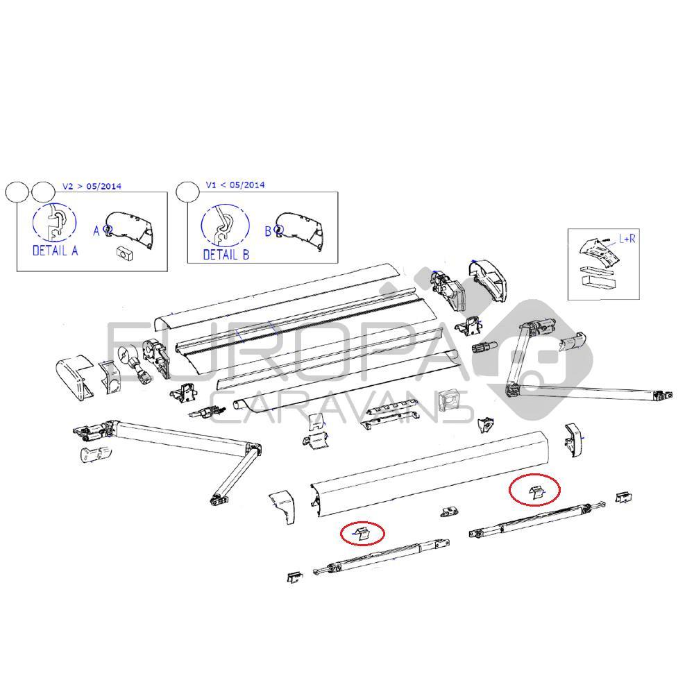 Thule Anti rattling support arm 6200/9200