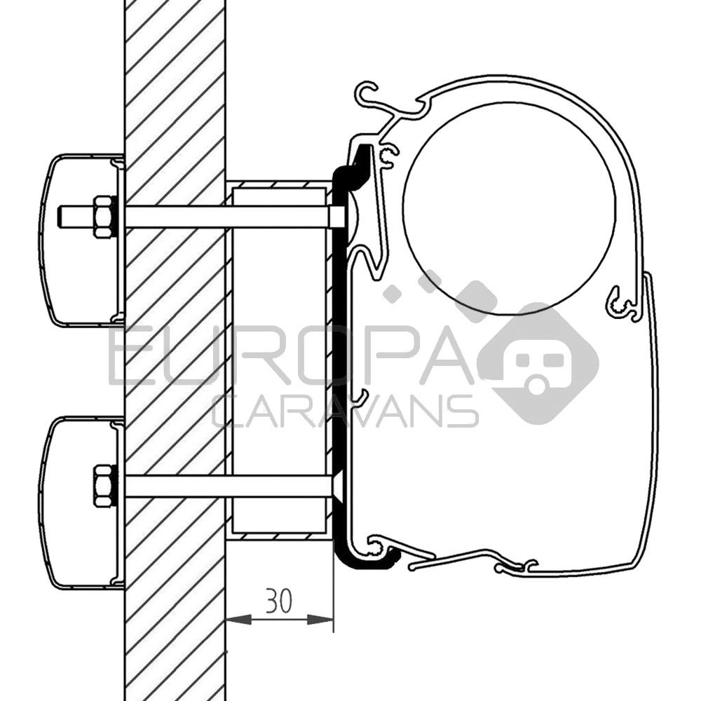 Thule Eden/Allegro/Trigano Adapter >2010
