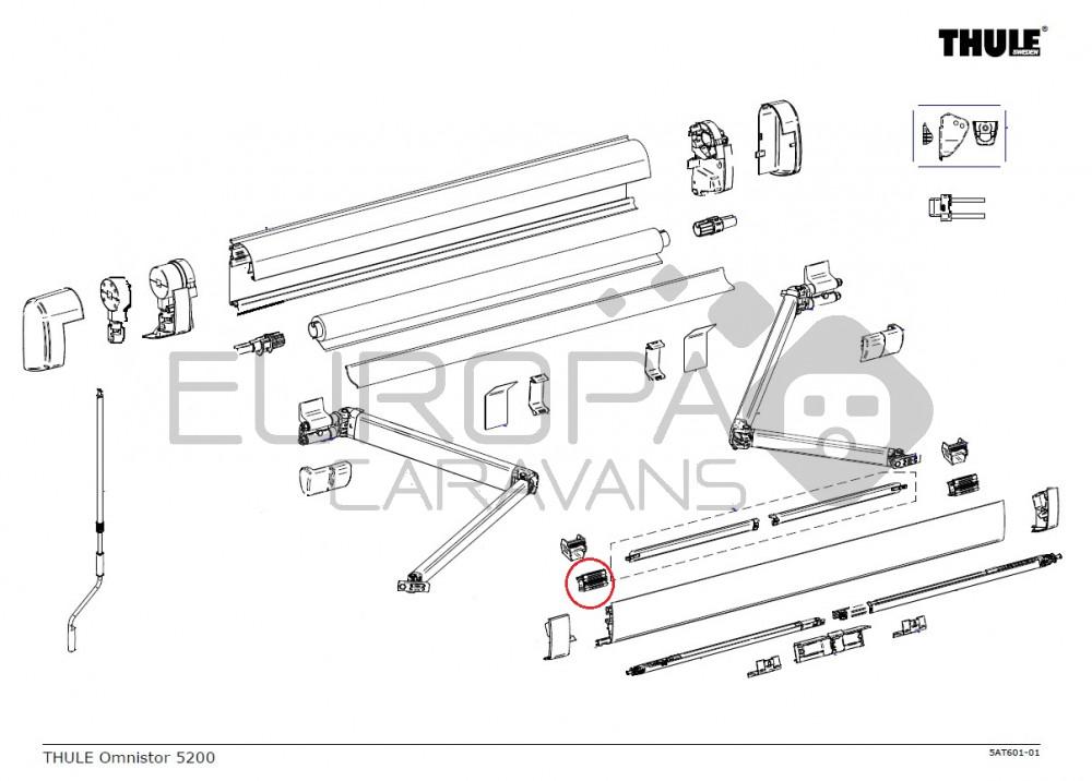 Thule Connection Support Arm LH 5200