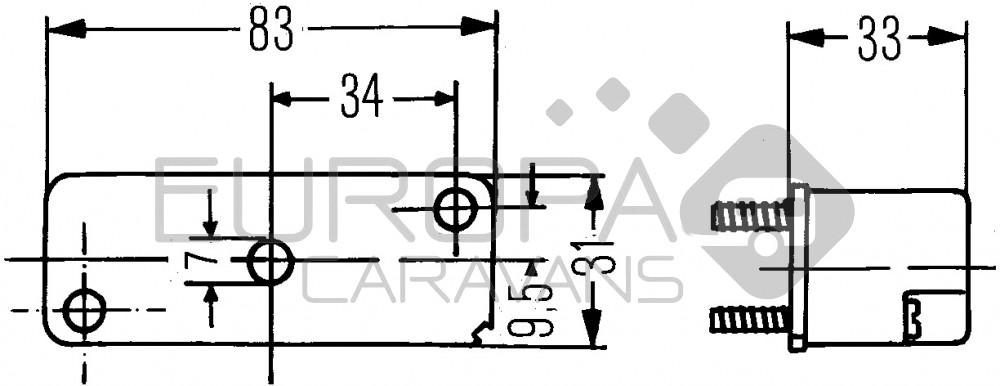 Hella Kentekenverlichting Opbouw Klein 12/24V