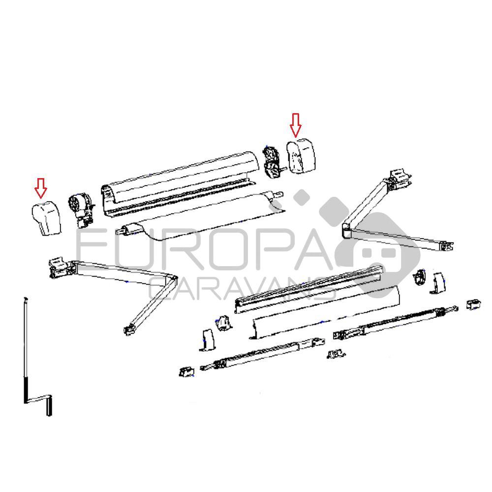 Thule VW Carlifornia Luifel Eindkappenset