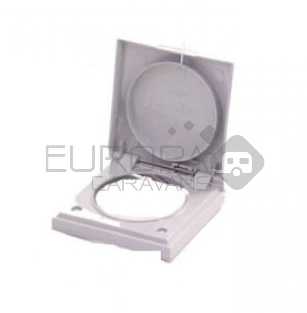 Berker Afdekraam Flow/Pure 1-Vaks met Klep Grijs Hoogglans