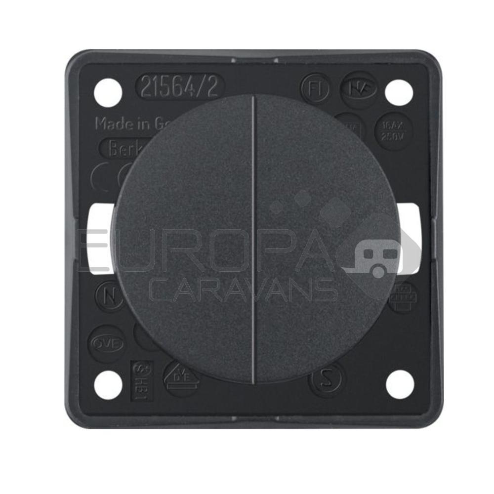 Berker Impuls Serieschakelaar Flow/Pure Inbouw Antraciet Mat