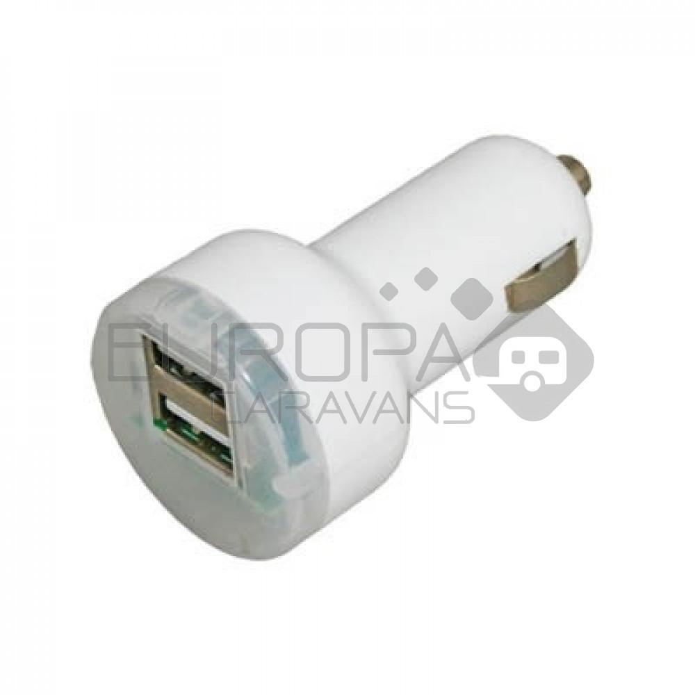 USB 12V lader met 2 uitgangen