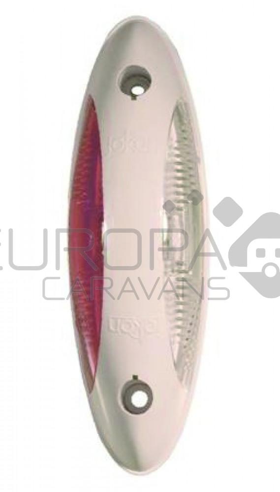 Jokon Markering LED SPL2011 Ovaal Opbouw Rood/Wit Wit Frame