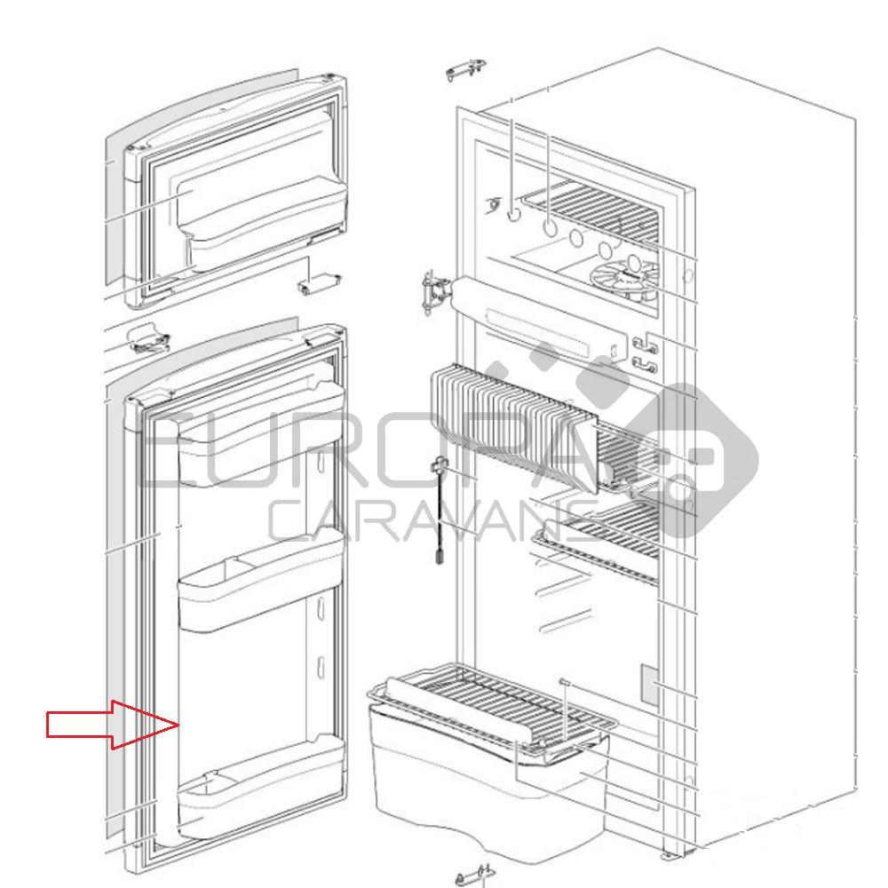 Thetford Deur Frameless Rechts N150/ N175/ N3185