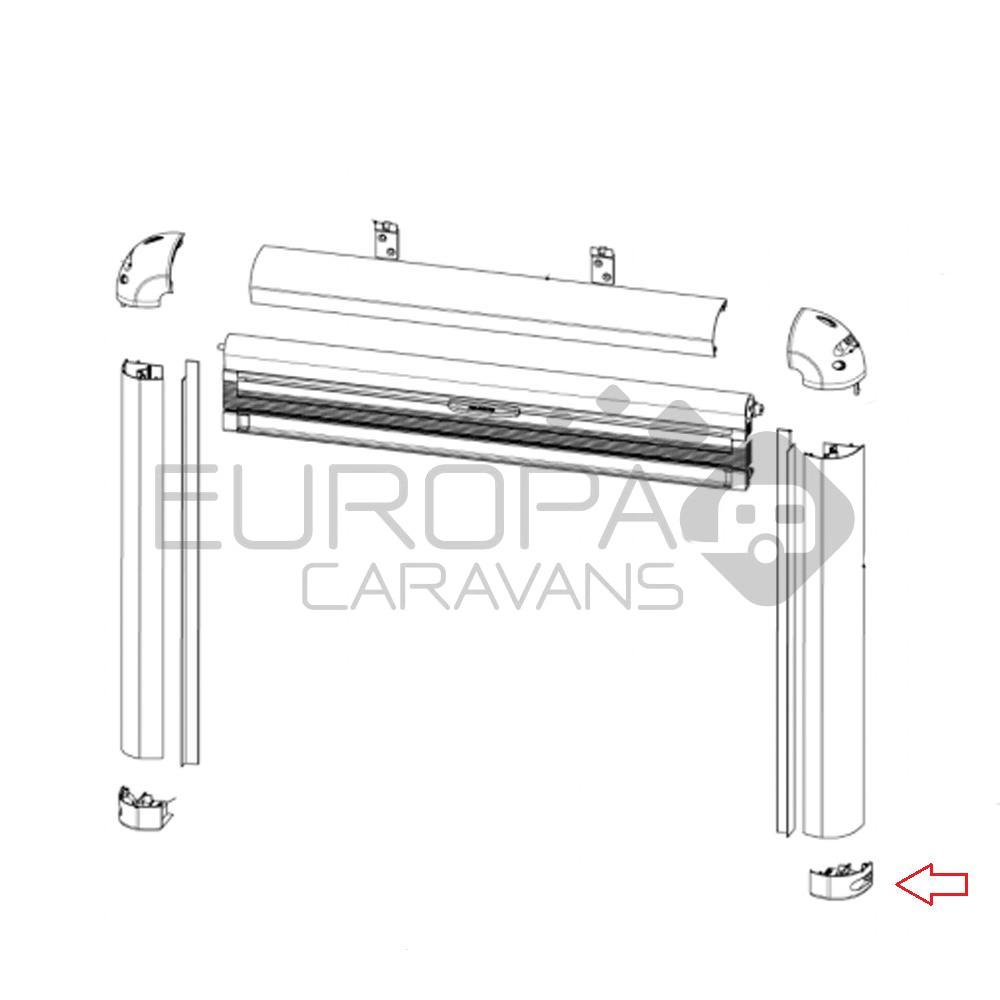 Remiflair 4 Hoekstuk Onder Crèmewit Rechts